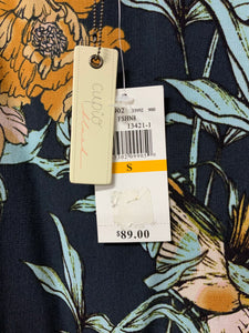 Cupio (S) blue flower shirt NWT