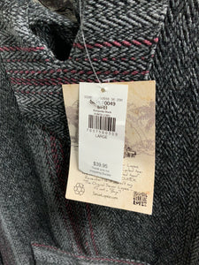 Senor Lopez (L) grey & pink poncho NWT