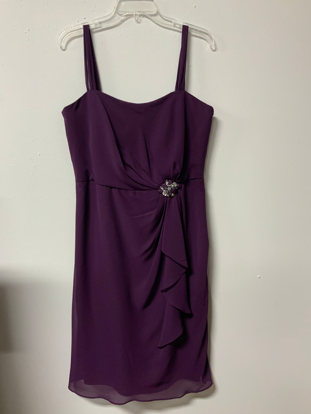 Jasmine (12) purple dress with broach