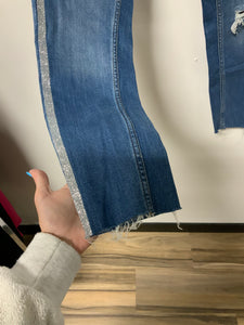 Zara (8) jeans metallic trim side