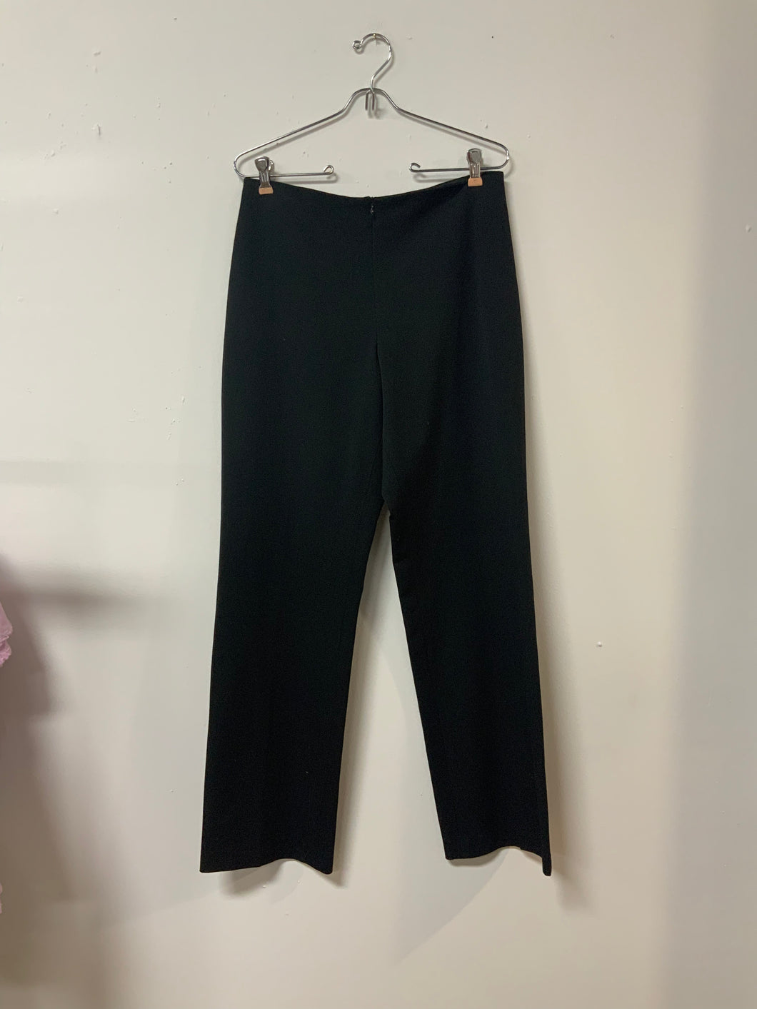 Fabrizio (8) front zip blk flare pant
