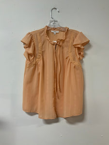 Mine (L) peach tie sheer