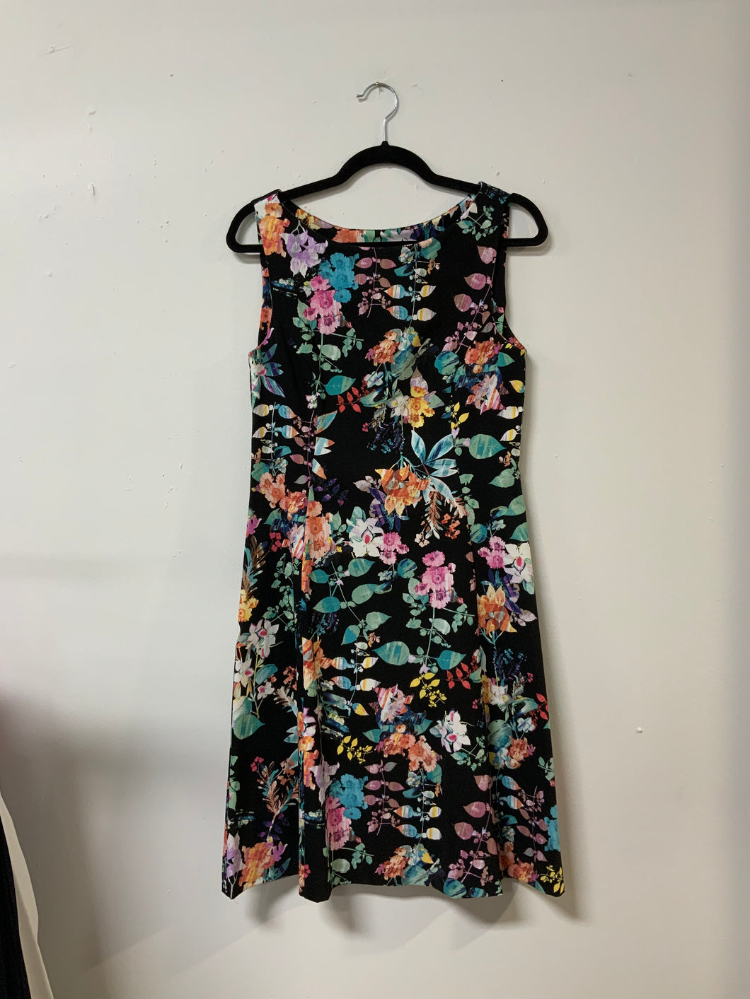 Micheal (S) blk Multi Flwr Dress