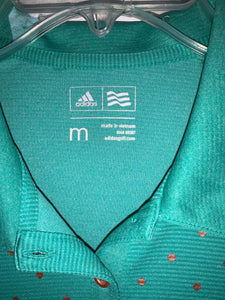 Adidas turquoise polo, size M