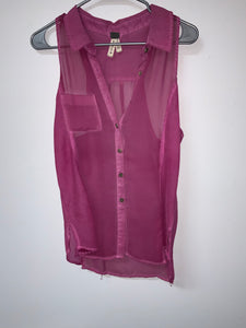 Free people button up tank, size S